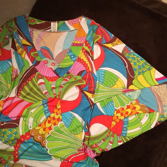 Trina Turk Beach Cover Up/Flowy Top, size M - Picture 5 of 7